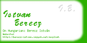istvan berecz business card